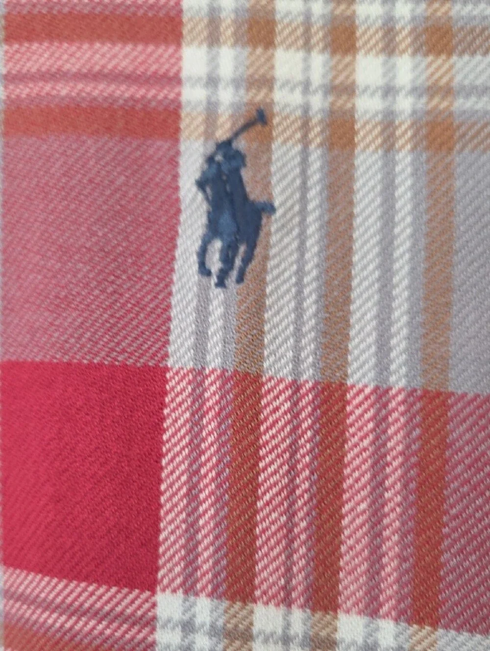 Polo by Ralph Lauren Pink and Gray Plaid Button-Down Shirt